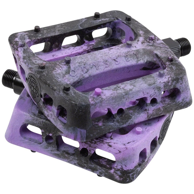 Odyssey Twisted Pro PC Pedals – Platform Composite/Plastic 9/16″ BLK/Purple Swirl