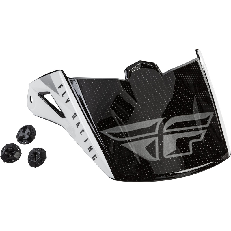 FLY RACING Kinetic Straight Edge Visor Black/White