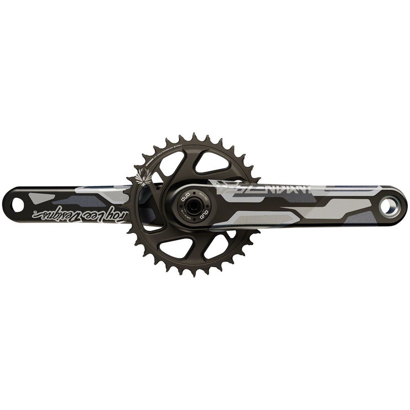 TruVativ Descendant Troy Lee Designs CoLab Carbon Crankset – 175mm, 12-Speed, 32t, Direct Mount, DUB Spindle Interface, Black