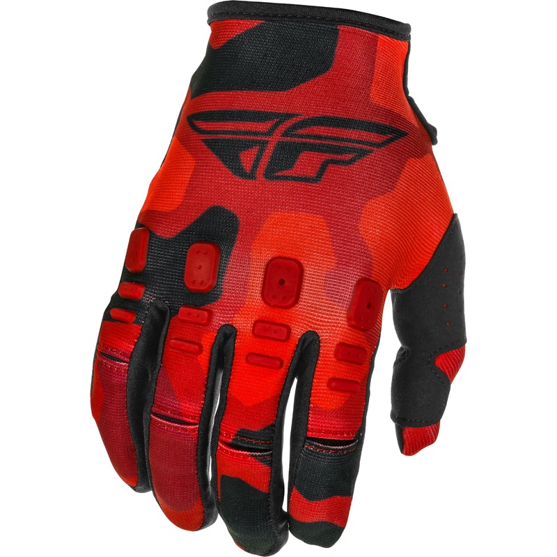 FLY RACING Kinetic K221 Gloves Red/Black Sz 11
