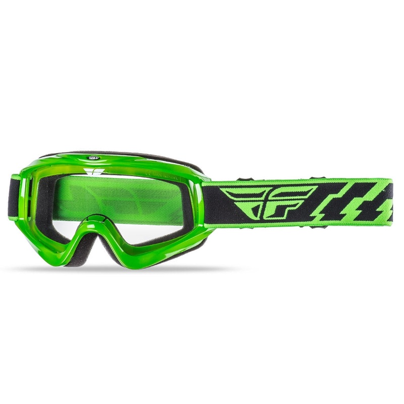 Fly Racing Focus Goggle-Adult-Green-Clear Lens