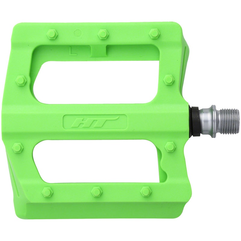 HT Components PA12 Pedals – Platform, Composite, 9/16″, Green