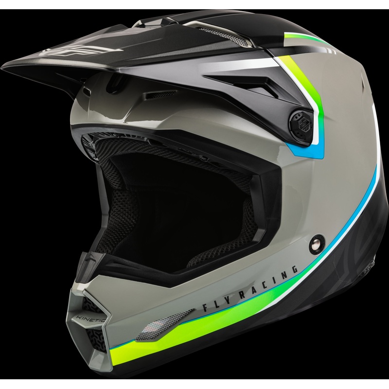 FLY RACING Kinetic Vision Helmet Grey/Black 2x