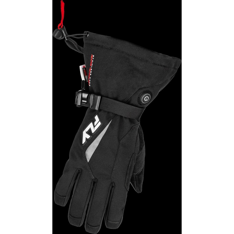 FLY RACING Title Heated Gauntlet Gloves Black Lg