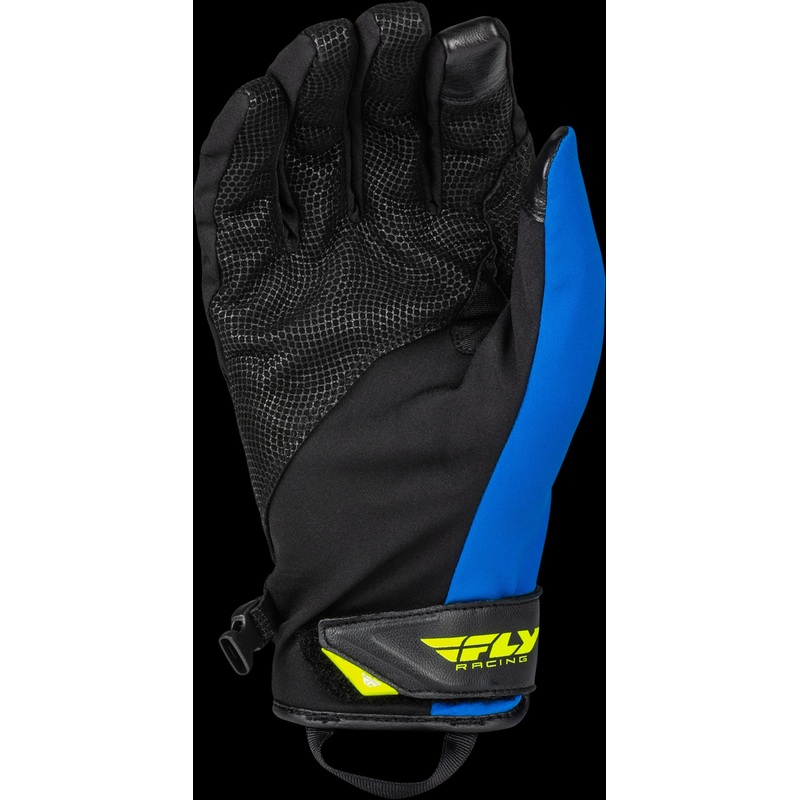 FLY RACING Title Long Gloves Black/Blue/Hi-Vis 3x