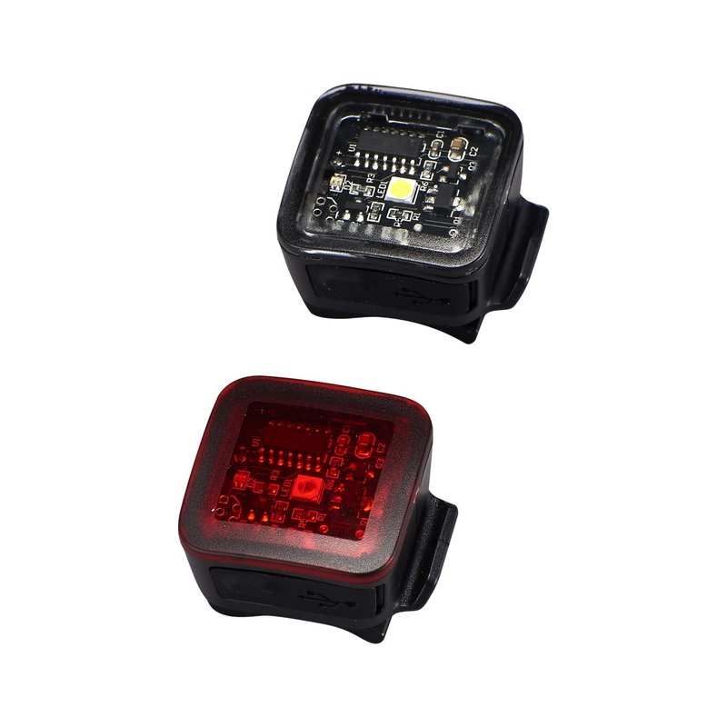 Flash Headlight/Taillight Bicycle Light Combo
