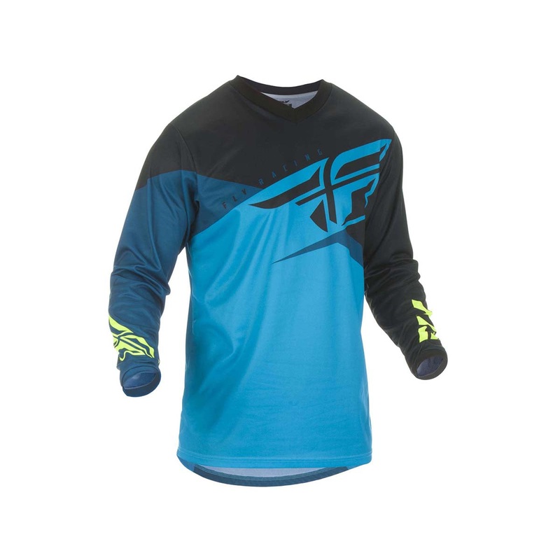 Fly Racing 2019 F-16 BMX Race Jersey-Blue/Black/Hi-Vis Youth Small
