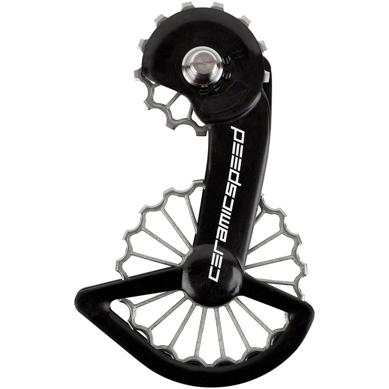 CeramicSpeed OSPW Pulley Wheel System for Shimano Dura-Ace 9250/Ultegra 8150 – Coated Races, 3D Printed Ti Pulley, Carbon Cage