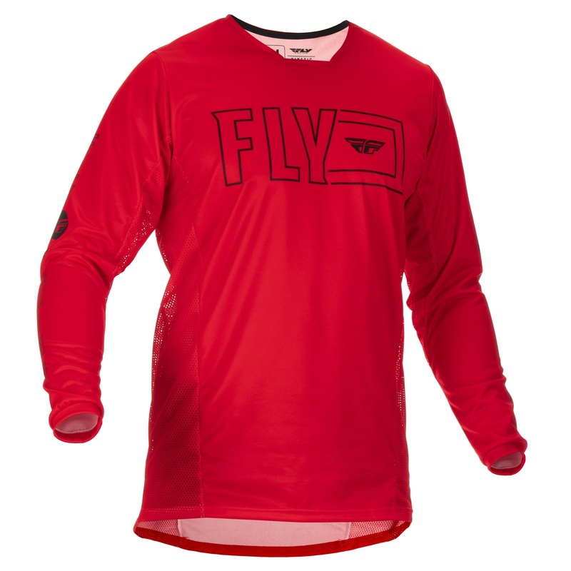 Fly Racing 2022 Kinetic Fuel BMX Race Jersey-Red/Black Adult Large