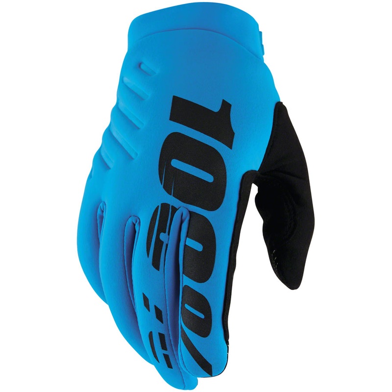 100% Brisker Gloves – Turquoise Full Finger Men’s Large