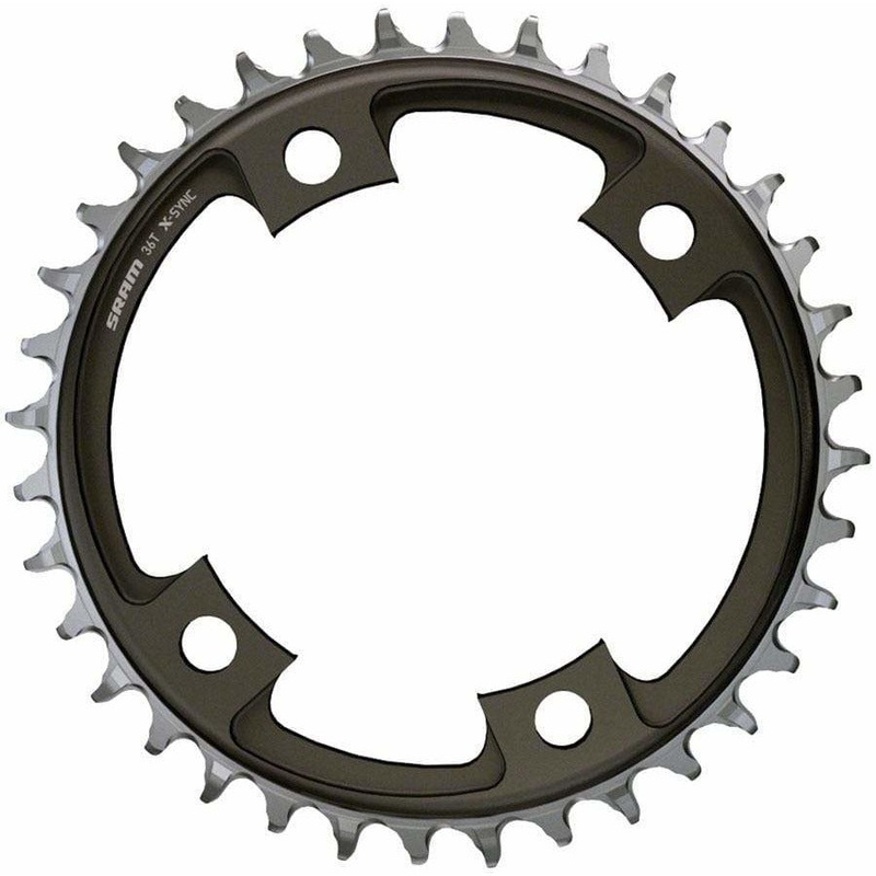 107mm BCD x 4-Bolt 1×12-Speed X-Sync Chainring 107mm 36t Black