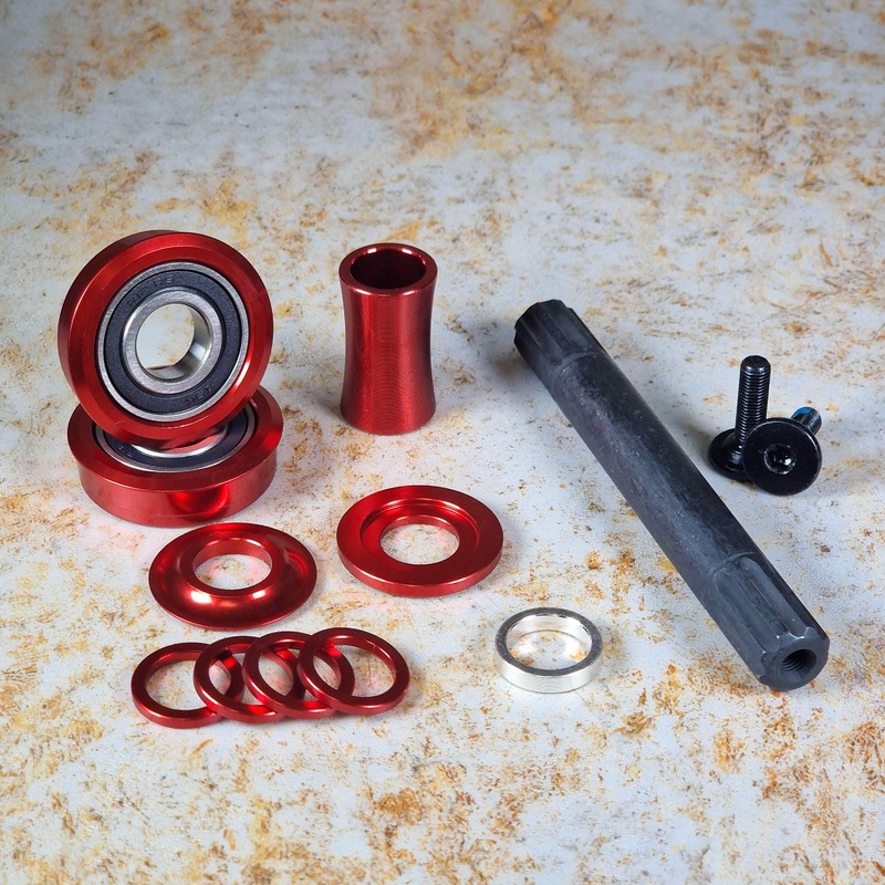 Looseball to Sealed Bearing 8 Spline Bottom Bracket Upgrade Kit 19mm Black