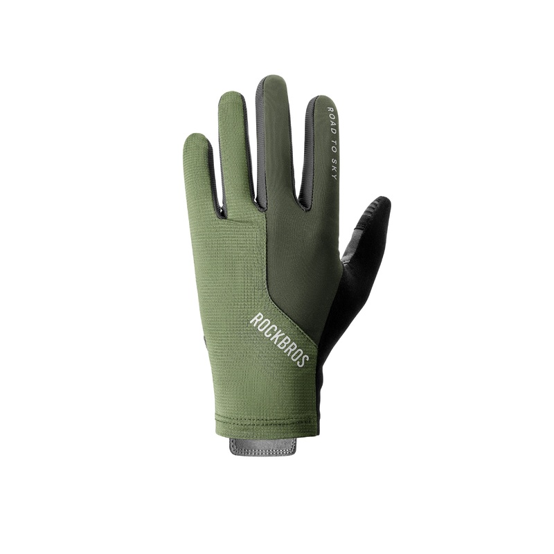 ROCKRBOS Road-to-Sky UV Protection Gloves Army Green EU S / Asian M