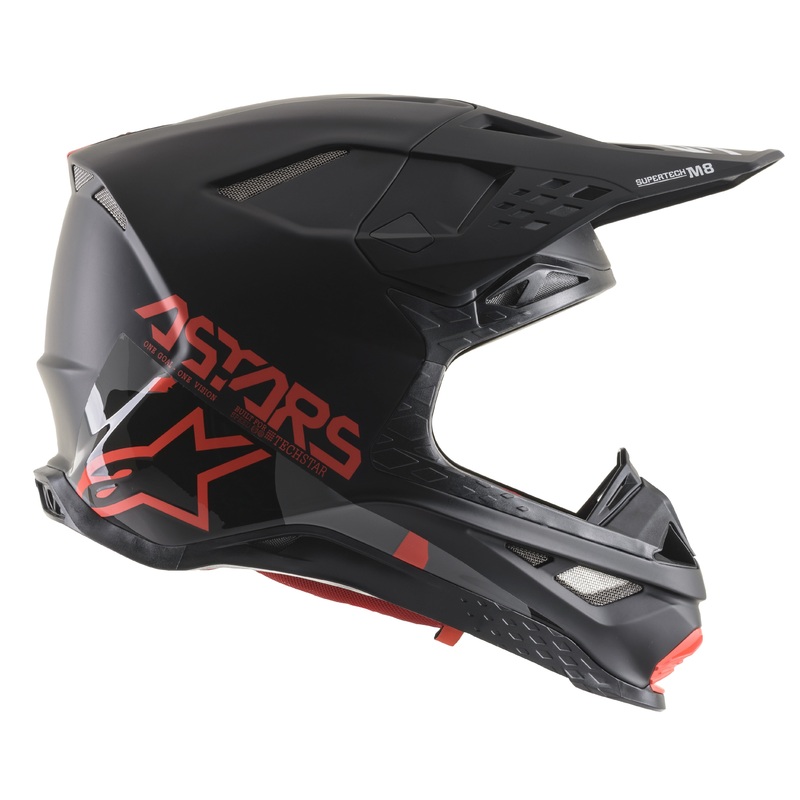 ALPINESTARS Supertech M-8 Echo Helmet Black/Grey/Fluorescent Red X-Large