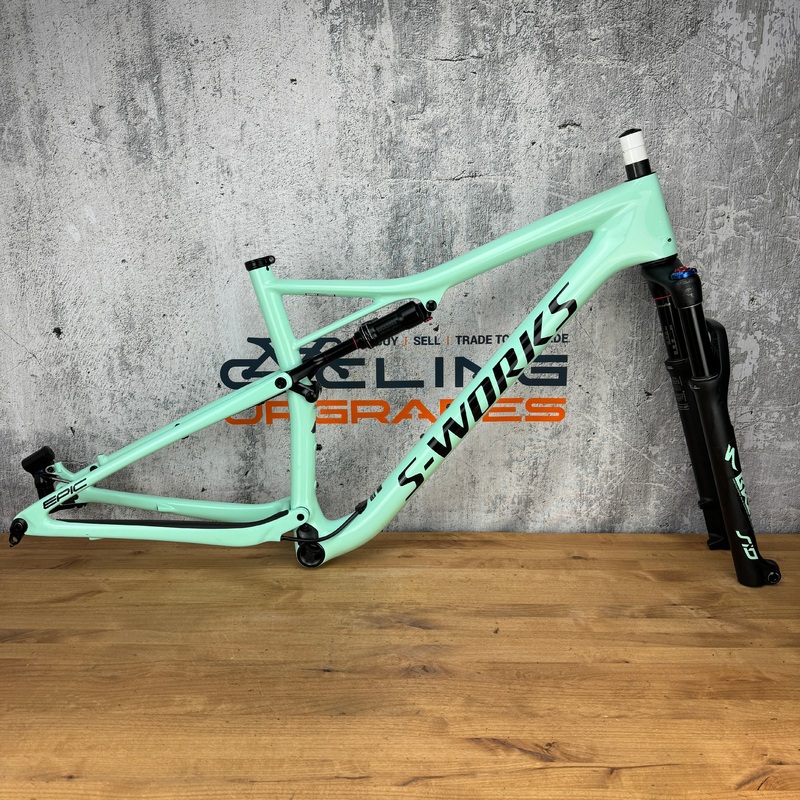 Mint! 2019 Specialized S-Works Epic Large Carbon Boost MTB Frameset 29″ Brain Rockshox