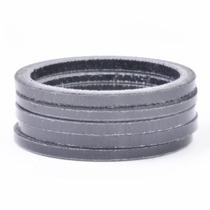 Wmfg H/Set Spcr,Crbn,1/8,2.5Mm 5 Per Bag Carbon Headset Spacers Wheels Mfg. Headsets NA Carbon