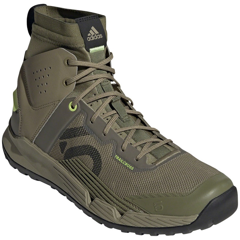 Five Ten Trailcross Mid Pro Flat Shoes – Mens Orbit Green/Core BLK/Pulse Lime 8.5