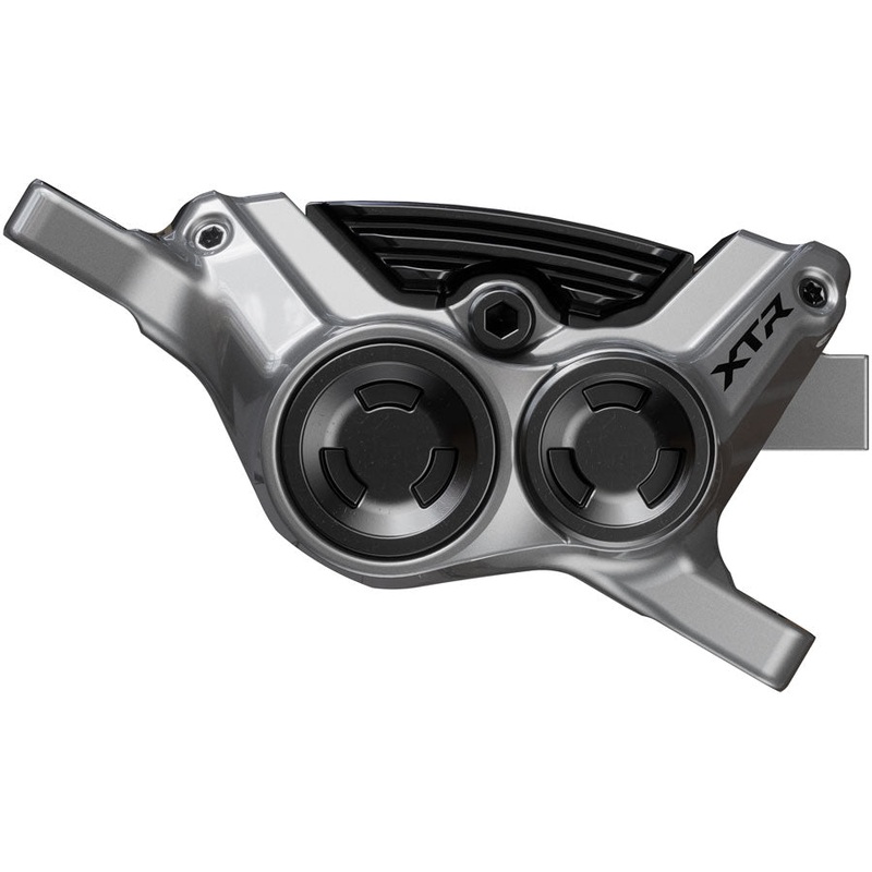 Shimano XTR BR-M9220 Enduro Disc Brake Caliper – Front Rear Post Mount 4-Piston Includes P04C-MF Finned Metal Pads