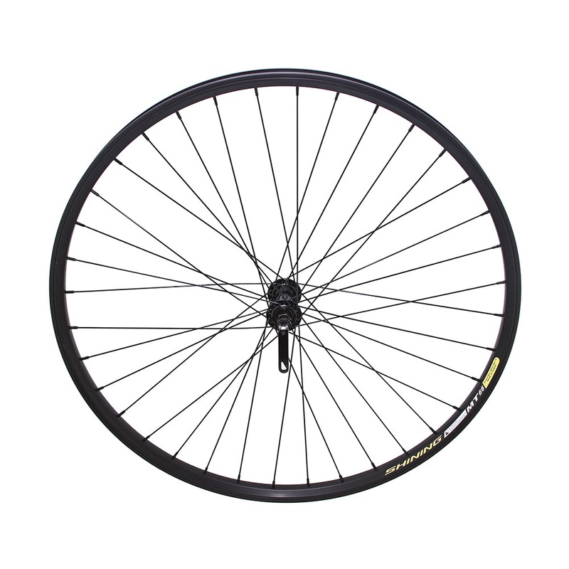 29 ALLOY FRONT WHEEL 36 SPOKE 14GBLACK 3/8 Q.R/AXLE DOUBLE WALL BLACK 29 Black