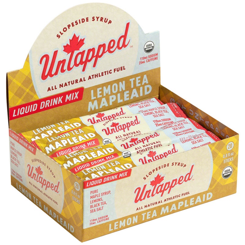 UnTapped Mapleaid Drink Mix – Lemon Tea, Liquid Concentrate, Box of 20 Single Serve Packets