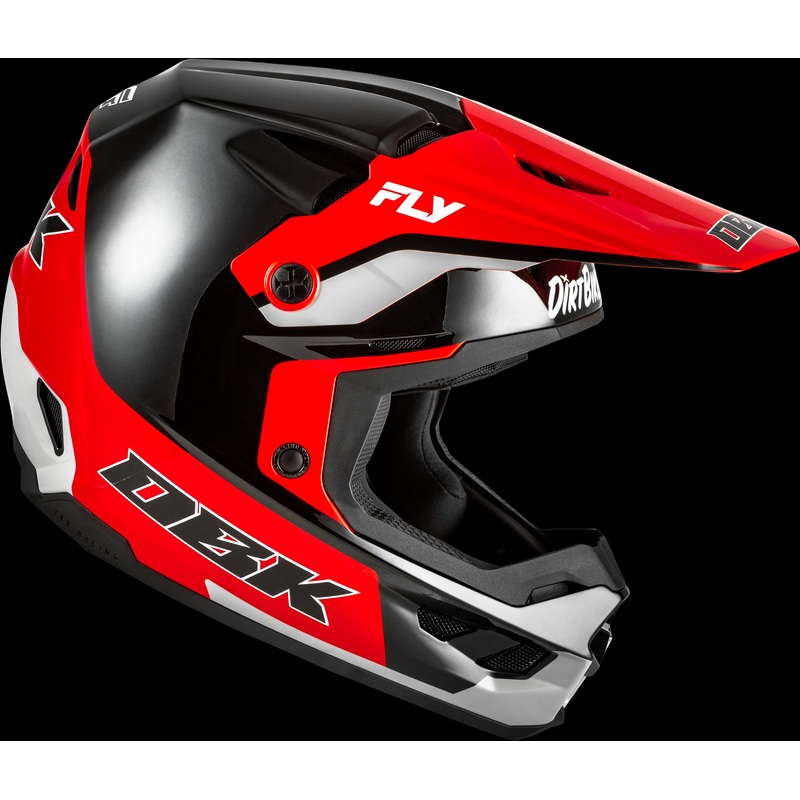 FLY RACING Kinetic Dbk Helmet Black/Red/Grey Xs