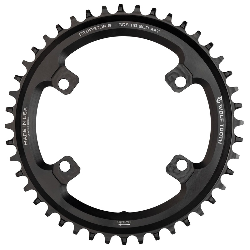 110 BCD Asymmetric 4-Bolt Chainrings for Shimano GRX Cranks Drop-Stop B 36T