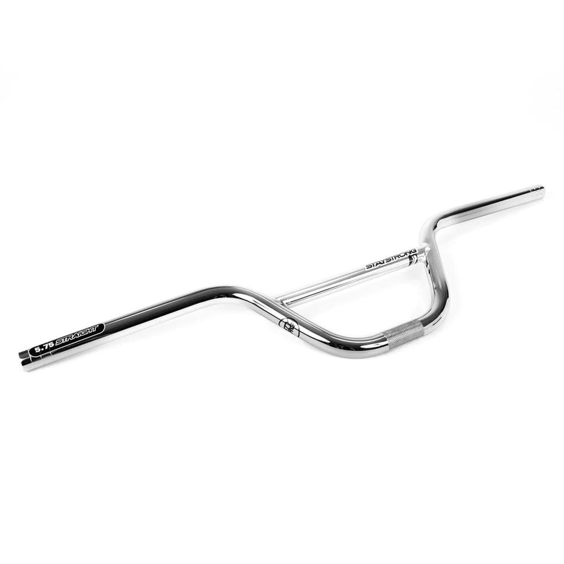 Stay Strong Chevron Straight Cruiser Chromoly BMX Race Handlebars-Chrome 5.75″
