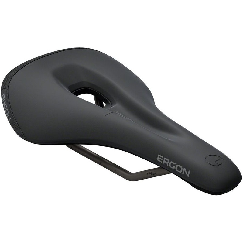Ergon SMS Sport Saddle – TiNox XP Black, Men’s Small/Medium
