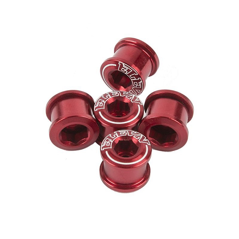 ELEVN CHAINRING BOLTS 6.5X4MM ALU RED
