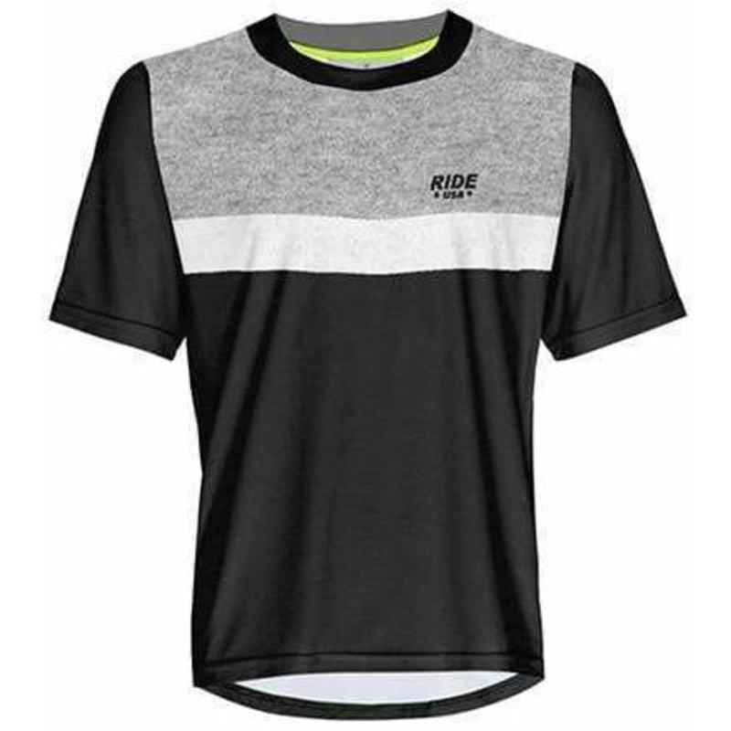 Men’s Mountain Bike Jersey Black/Gray Small