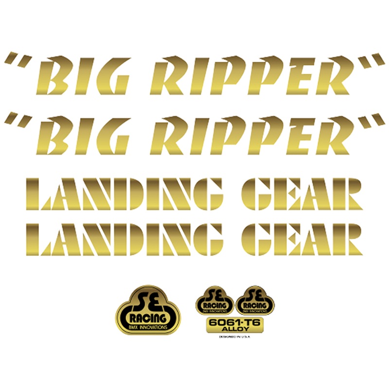 SE Bikes Big Ripper Decal Set Gold