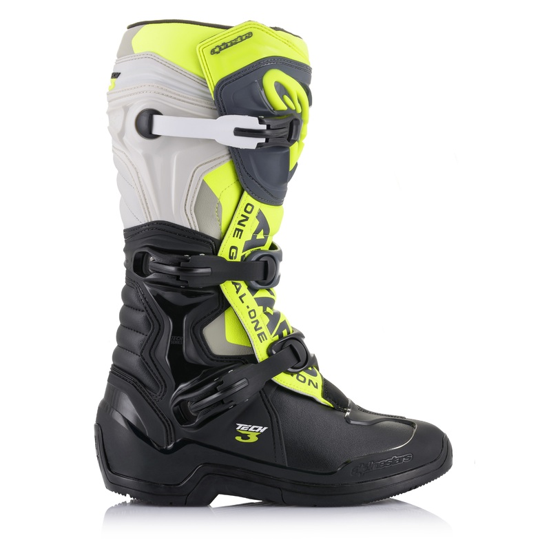 ALPINESTARS Tech 3 Boots Black/Cool Grey/Fluorescent Yellow 11