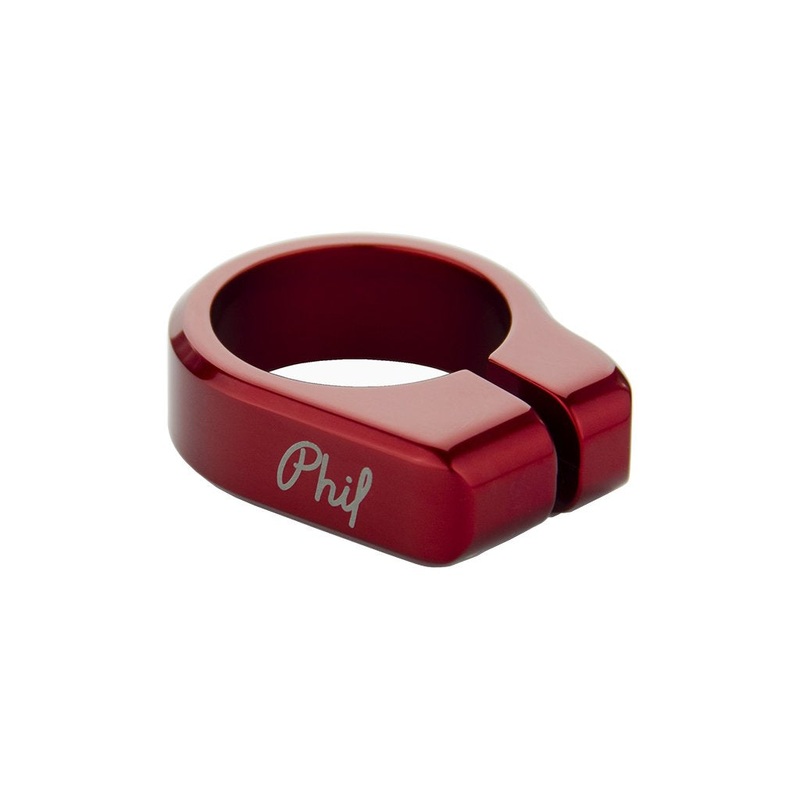 Phil Wood Bolt-On Seat Post Clamp – 31.8mm – Red – Made in the USA