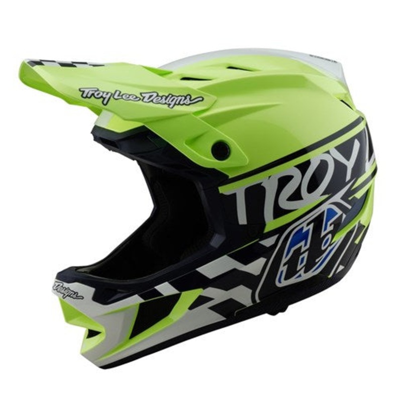 TLD D4 Polyacrylite Helmet (MIPS) / Fifty-50 Navy/Glo Yellow Yellow XS-S