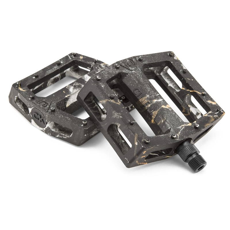 Cinema BMX Chad Kerley “CK” Nylon Platform Pedals – 9/16″ – Black Marble