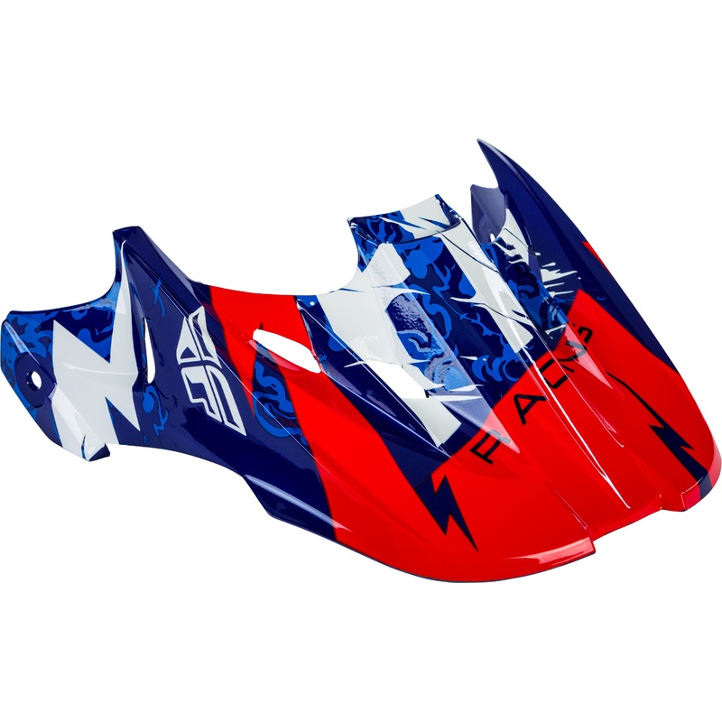 FLY RACING Kinetic Shocked Helmet Visor Blue/Red