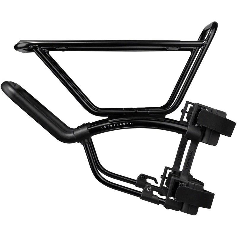 Topeak TetraRack M1 Front Rack for MTB – Fork Blade Strap Mount, Black