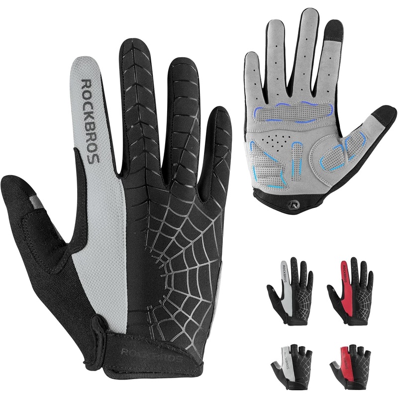 ROCKBROS Windproof Touch Screen Riding MTB Bike Gloves Short-Gray US XS/Asia S
