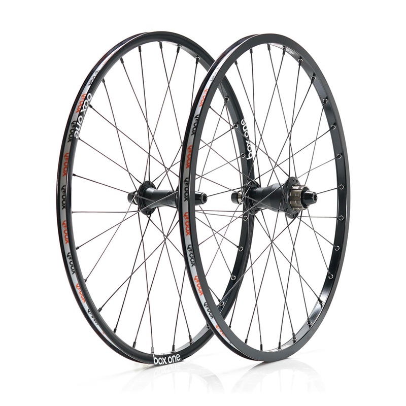 Box One Stealth Alloy Mini/Expert BMX Race Wheelset-20×1 1/8″ 28H Black