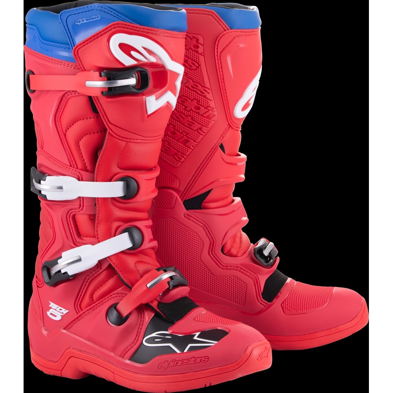 ALPINESTARS Tech 5 Boots Bright Red/Dark Red/Alpine Blue 7