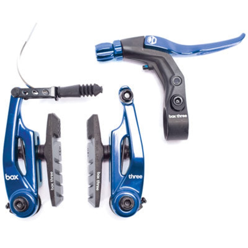 Box Three Brake Kit 85Mm Blue  Three Mini V-Brake Kit Box Brakes NA Blue