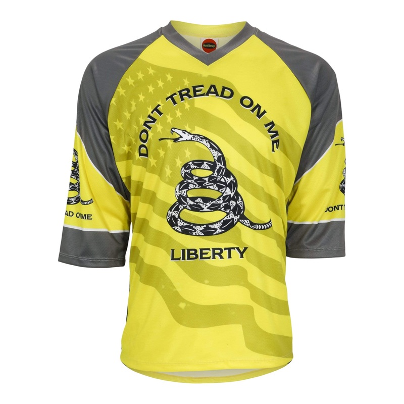 Men’s Don’t Tread On Me Mountain Bike Jersey Yellow Small