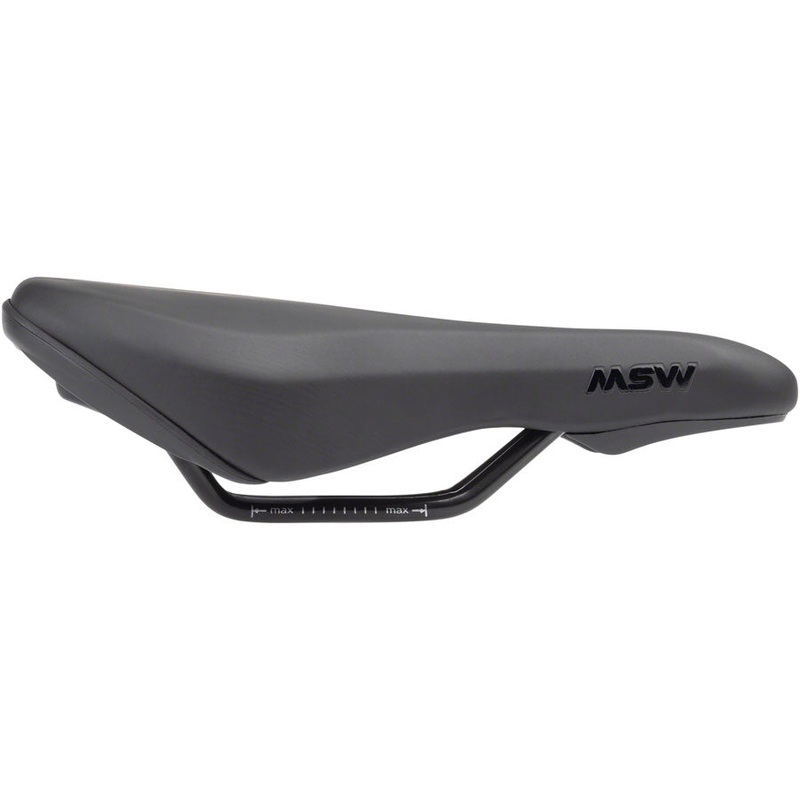 MSW Youth Saddle – Memory Foam, Steel, Black