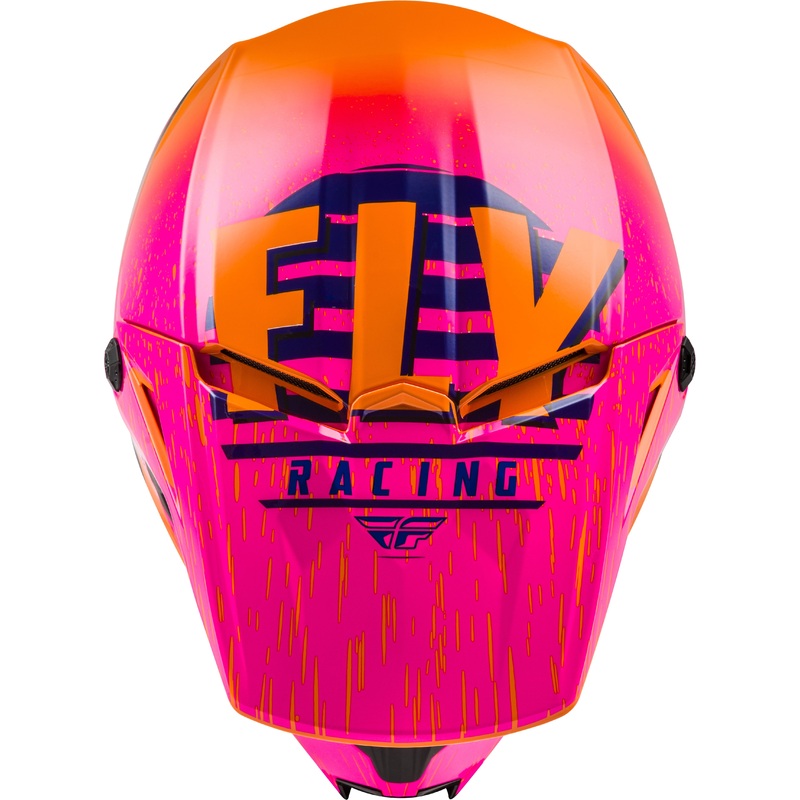 FLY RACING Kinetic K120 Helmet Orange/Pink/Dark Blue Sm