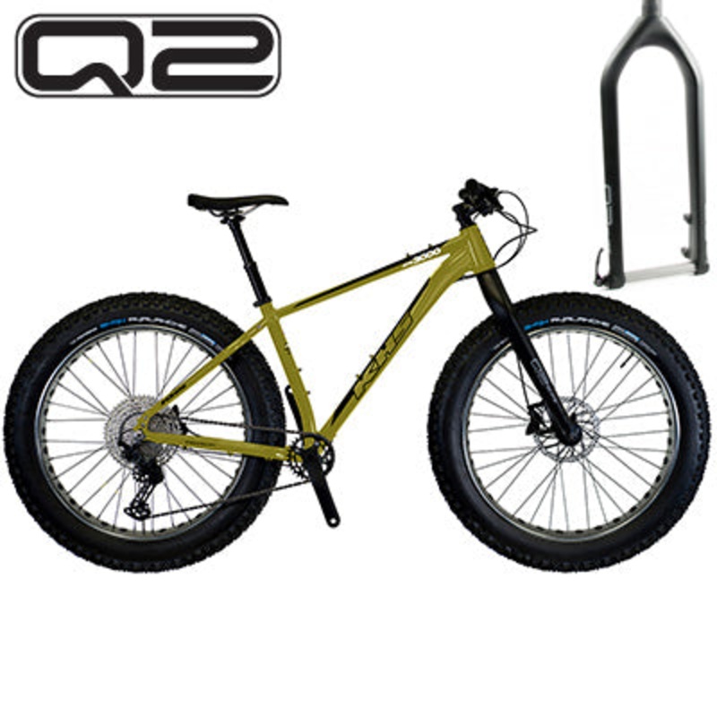 4 Season 3000 19 Pea Green W/Q2 Carbon Fork, 2024 4 Season 3000 W/Q2 Carbon Fork  Mountain 19 Green