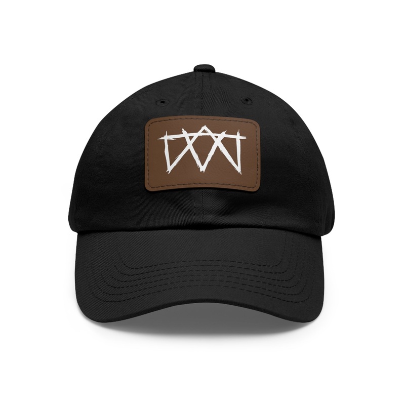 5150bmx Dad Hat with Leather Patch Black / Light Brown