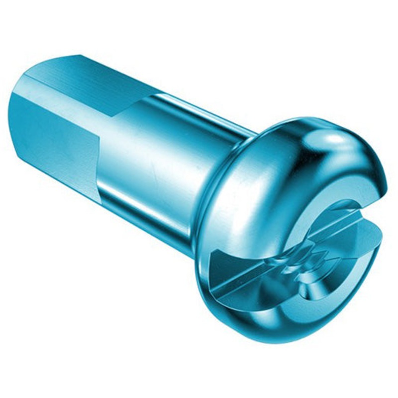 DT Swiss Standard Spoke Nipples – Aluminum 2.0 x 12mm Turquoise Box of 100