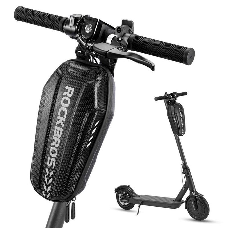 ROCKBROS Scooter Storage Bag Waterproof EVA Hard Shell Handlebar Bag for Scooters  Folding Bikes 2 L