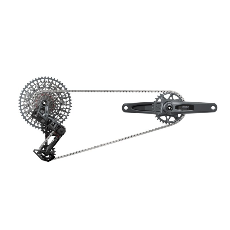 SRAM GX T-Type Eagle Transmission Groupset – 170mm Crank, 32t Chainring, AXS POD Controller, 10-52t Cassette, Rear Derailleur, Chain