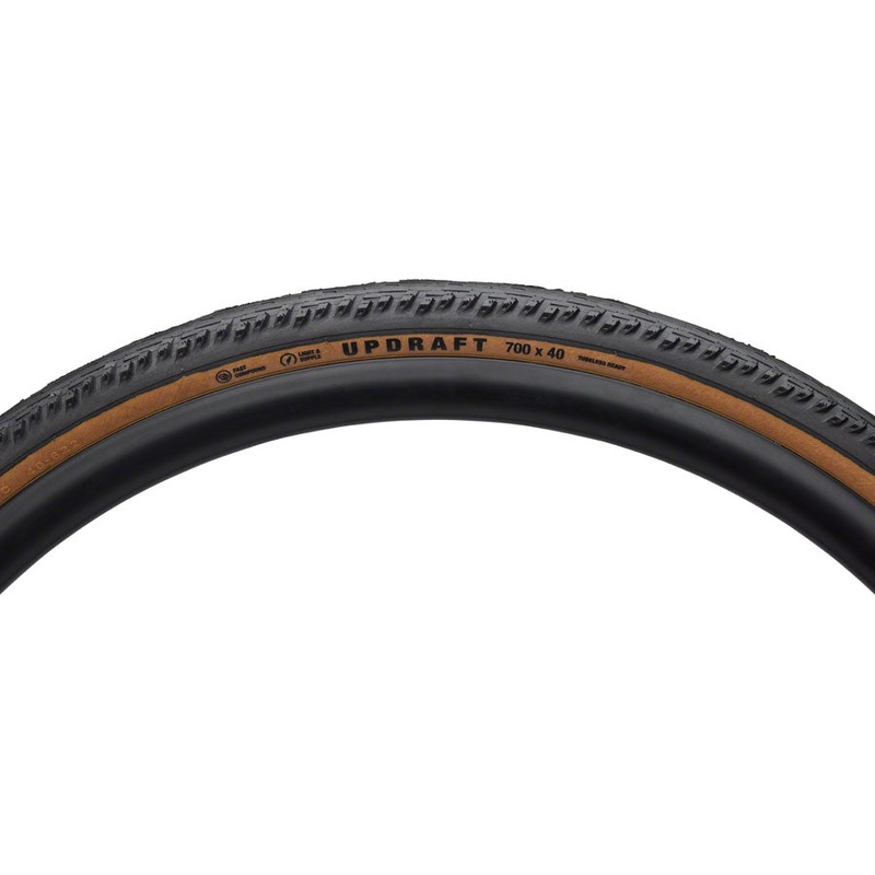Teravail Updraft Tire – 700 x 35, Tubeless, Folding, Tan, Durable, Fast Compound